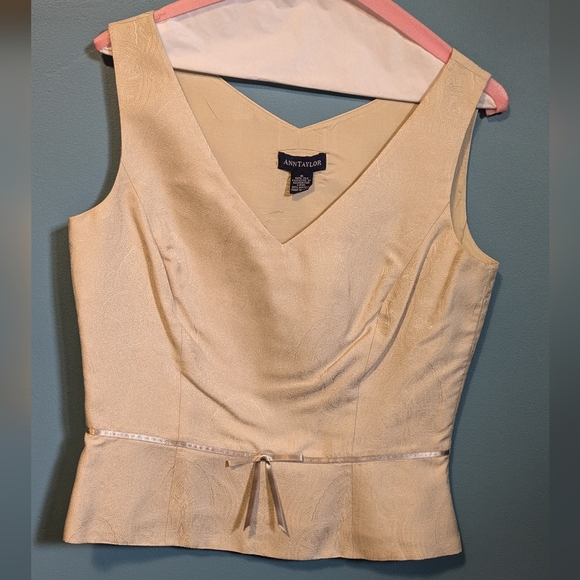 Silk Ann Taylor Cream Top - Picture 1 of 5